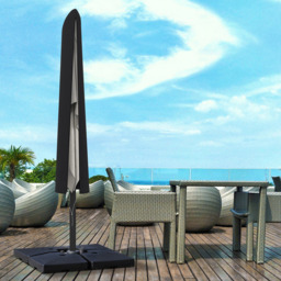 Outsunny Black Garden Parasol Cover with Rod and Zipper - Size: 160 x 60 x 60cm - Wilko - thumbnail 3