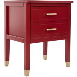 Palazzi 2 Drawer Red Bedside Table - Wilko - thumbnail 3