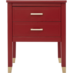 Palazzi 2 Drawer Red Bedside Table - Wilko - thumbnail 4