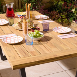 Rowlinson Stockholm 4 Seater Dining Set - Brown - Wilko - thumbnail 7