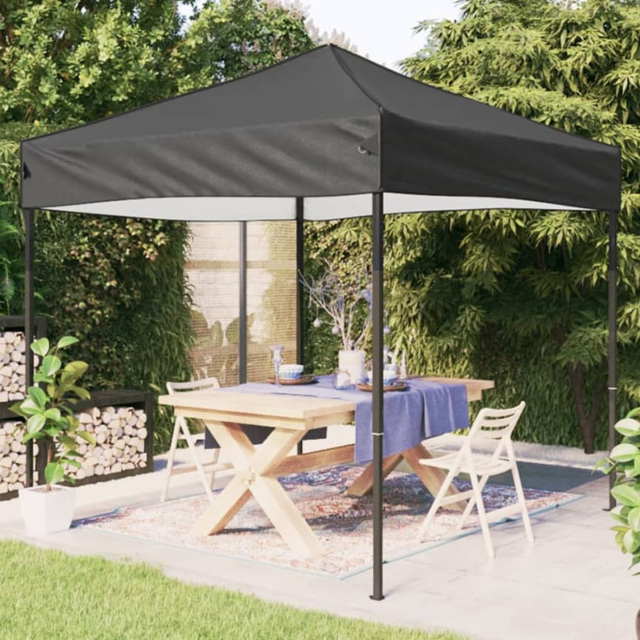 vidaXL 3 x 3m Anthracite Foldable Party Tent - Grey - Wilko - image 1