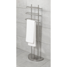 Silver 3 Tier Towel Rail - Size: 36 x 102 x 18cm - Wilko - thumbnail 3