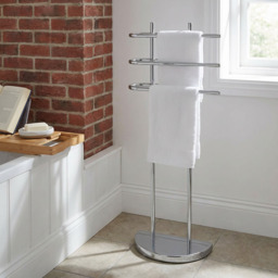 Silver 3 Tier Towel Rail - Size: 36 x 102 x 18cm - Wilko - thumbnail 5