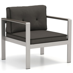 Costway Grey Patio Aluminium Outdoor Sofa Armchair - Size: 75 x 74 x 39cm - Wilko - thumbnail 3