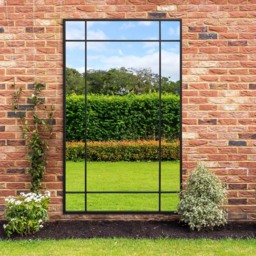 MirrorOutlet The Genestra Black Contemporary Wall and Leaner Garden Mirror 200 x 120cm - Size: 200 x 120 x 3cm - Wilko - thumbnail 6
