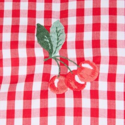 Cherries Gingham Cushion Red - Divante - Wilko - thumbnail 4