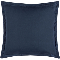 Yard Holmfirth Blue Plain Cotton Canvas Cushion 45 x 45cm - Wilko