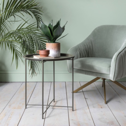 Noa and Nani Olive Green Round Metal Side Table - Size: 78 x 180 x 85cm - Wilko - thumbnail 5