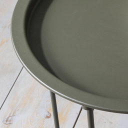 Noa and Nani Olive Green Round Metal Side Table - Size: 78 x 180 x 85cm - Wilko - thumbnail 4