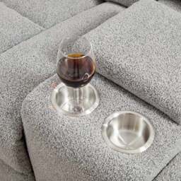 Artemis Home Lovell 2 Seater Light Grey Boucle Manual Recliner Sofa with Centre Console - Wilko - thumbnail 3