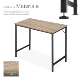 Tectake Jenkins Industrial Wood Study Desk Oak Sonoma 80cm - Size: 75.5 x 80 x 50cm - Brown - Wilko - thumbnail 4