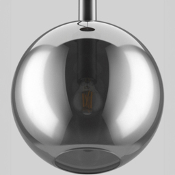 Furniturebox Rose Smoked Glass Pendant Light - Size: 35 x 35 x 100cm - Black - Wilko - thumbnail 4