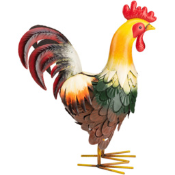 Garden Gear Cockerel Metal Ornament - Size: 47 x 39 x 18cm - Brown - Wilko - thumbnail 4