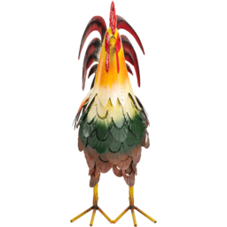 Garden Gear Cockerel Metal Ornament - Size: 47 x 39 x 18cm - Brown - Wilko - thumbnail 5