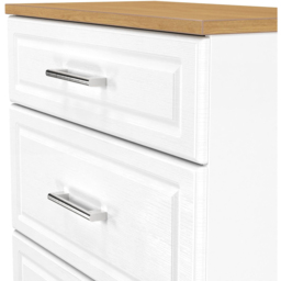 Crowndale Kent 3 Drawer White Ash and Modern Oak Deep Chest of Drawers Ready Assembled - White Ash & Modern Oak - Wilko - thumbnail 6