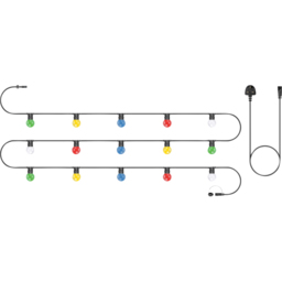 Eagle Connect Festoon 15 RGB Lamps LED String Light 5m - Size: 51 x 40 x 9cm - BLACK - Wilko - thumbnail 3