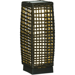 Outsunny Rattan Solar Lantern Grey - Size: 52 x 19 x 19cm - Wilko - thumbnail 1