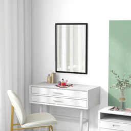 Portland Black Bathroom Wall Mirror 70 x 50cm - Wilko - thumbnail 6