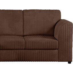 Luxor 4 Seater Chocolate Jumbo Cord Full Back Sofa - Brown - Wilko - thumbnail 4