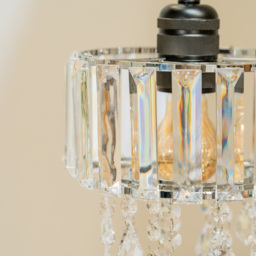 ValueLights Mabel Chrome Droplet Drum Ceiling Lamp Shade - Size: 23 x 20 x 20cm - White - Wilko - thumbnail 4