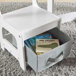Home Source Amos Kids Activity Table and Chair Set - Size: 48 x 60 x 60cm - White - Wilko - thumbnail 6