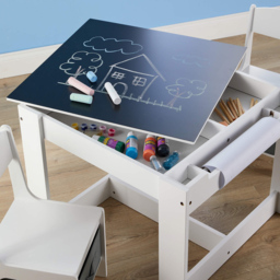 Home Source Amos Kids Activity Table and Chair Set - Size: 48 x 60 x 60cm - White - Wilko - thumbnail 5