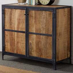 Brooklyn Akos 2 Door Wooden Sideboard - Brown - Wilko - thumbnail 1