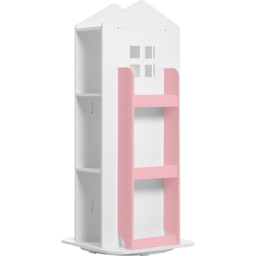 H&O Direct Pink Rotating House Frame Bookshelf - White - Wilko - thumbnail 3