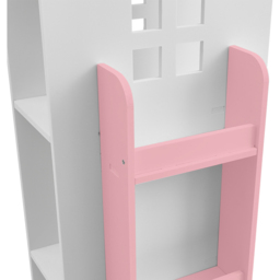 H&O Direct Pink Rotating House Frame Bookshelf - White - Wilko - thumbnail 4