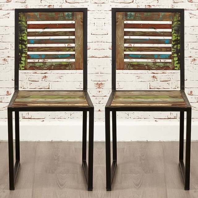 Baumhaus Urban Chic Set of 2 Dining Chair - Multi - Wilko - image 1