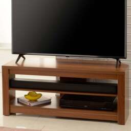 TTAP Memphis 2 Shelf Walnut TV Stand - Size: 14.4 x 100 x 39.5cm - Brown - Wilko
