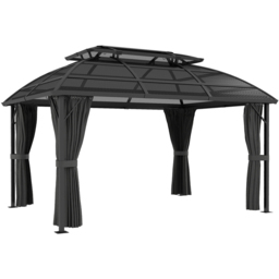 Outsunny 4 x 3m Black Aluminium Gazebo - Size: 224.5 x 38.5 x 16.5cm - Wilko - thumbnail 3