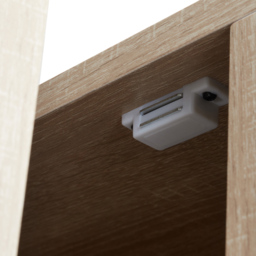 tectake Dudley 3 Shelf Light Wood Oak Sonoma Nightstand - Size: Single Door - Brown - Wilko - thumbnail 6