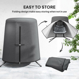Outsunny Hanging Egg Chair Cover 196 x 230cm - Size: 230 x 196 x 196cm - Grey - Wilko - thumbnail 7