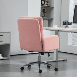 Portland Pink Upholstered Height Adjustable Office Desk Chair - Size: 99 x 58 x 67cm - Wilko - thumbnail 7