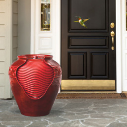 Teamson Home Red Glazed Pot Floor LED Light Outdoor Fountain - Size: 43.0 x 39.0 x 39.0cm - Wilko - thumbnail 5