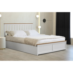 Comfy Living Double White Gas Lift Ottoman Bed - Wilko - thumbnail 7