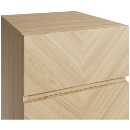 GFW Catania 3 Drawer Euro Oak Wooden Bedside Table - Brown - Wilko - thumbnail 6