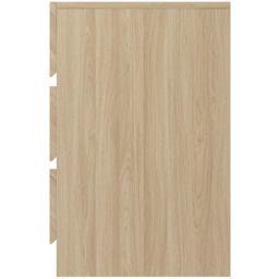 GFW Catania 3 Drawer Euro Oak Wooden Bedside Table - Brown - Wilko - thumbnail 5