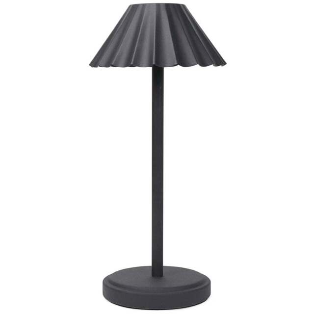 ValueLights Avery Black Rechargeable LED Portable Table Lamp - Wilko - image 1