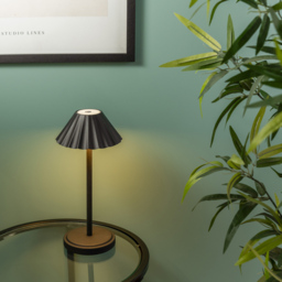 ValueLights Avery Black Rechargeable LED Portable Table Lamp - Wilko - thumbnail 6