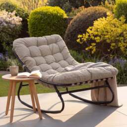Artemis Home Solace Beige Garden Rocking Chair - Size: Single - Brown - Wilko