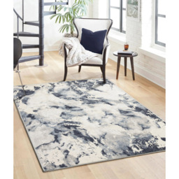 Eselle Muse Bahia Navy Marble Rug 160 x 230cm - Blue - Wilko - thumbnail 7
