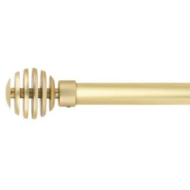 New Edge Blinds Geneva 160-300cm Extendable Gold Eyelet Metal Curtain Pole Set - Wilko - image 1