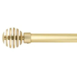 New Edge Blinds Geneva 160-300cm Extendable Gold Eyelet Metal Curtain Pole Set - Wilko - thumbnail 1