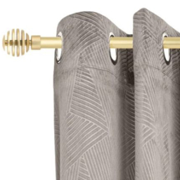New Edge Blinds Geneva 160-300cm Extendable Gold Eyelet Metal Curtain Pole Set - Wilko - thumbnail 3