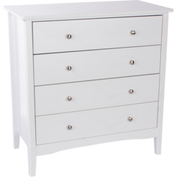 Como 4 Drawer White Chest of Drawers - Wilko - thumbnail 4