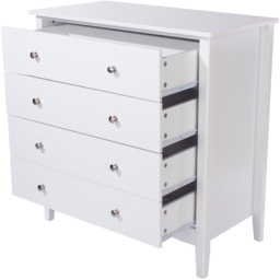 Como 4 Drawer White Chest of Drawers - Wilko - thumbnail 5