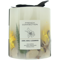 French Connection Botanical Collection Lemon Neroli and Cedarwood Scented Candle - Size: 10.5 x 9.5 x 9.5cm - n/a - Wilko - thumbnail 1