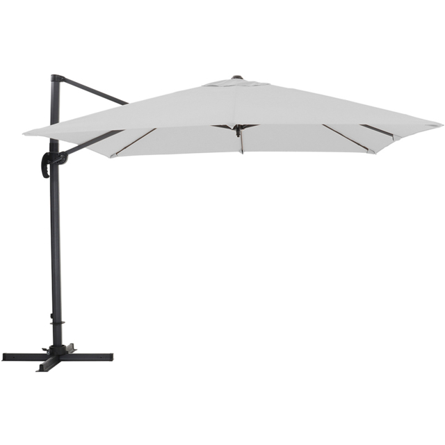 Living and Home Grey Square Rotatable Crank Cantilever Parasol with Reservoir Base 3m - Size: 250 x 300 x 300cm - Wilko - image 1